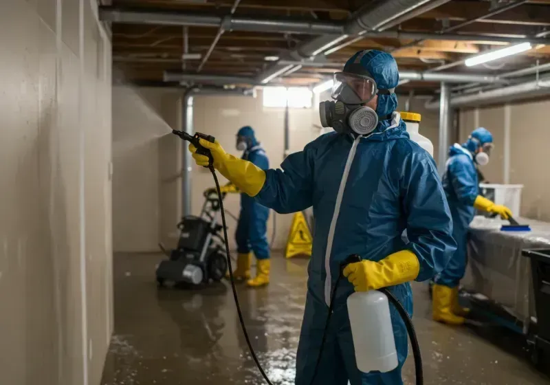 Basement Sanitization and Antimicrobial Treatment process in Hutchinson Island South, FL