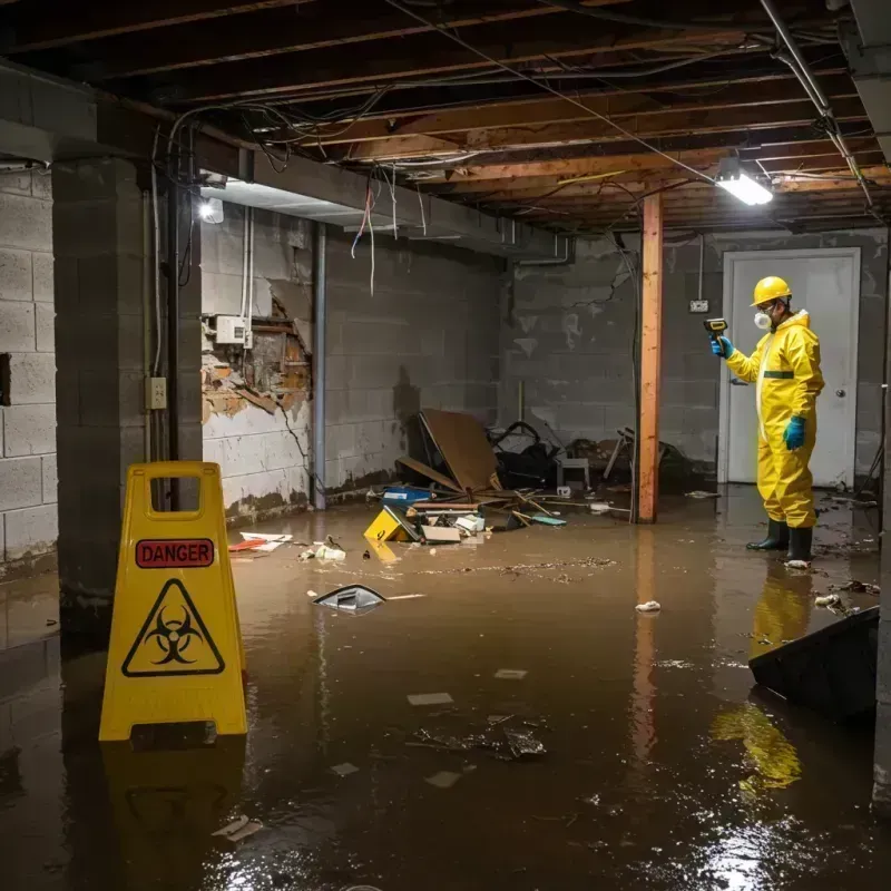 Flooded Basement Electrical Hazard in Hutchinson Island South, FL Property