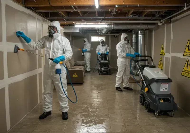 Basement Moisture Removal and Structural Drying process in Hutchinson Island South, FL